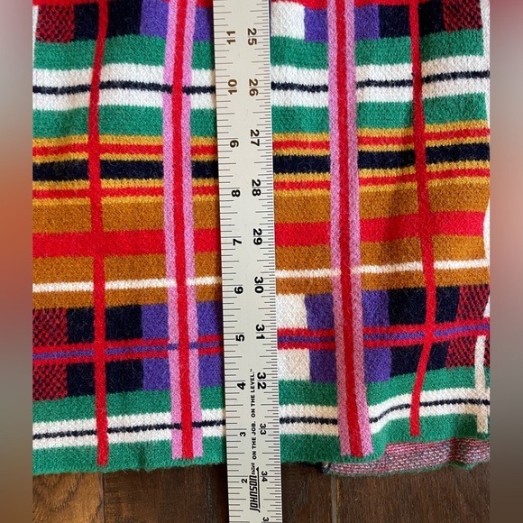 Anthropologie MOTH Long Cardigan Sweater Women’s Sz XS Willingston Plaid Belted - Picture 14 of 15